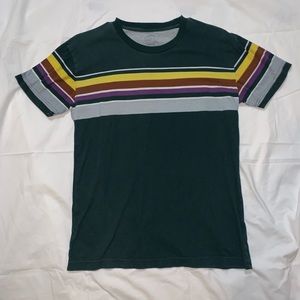 Urban Outfitters Green Striped T Shirt